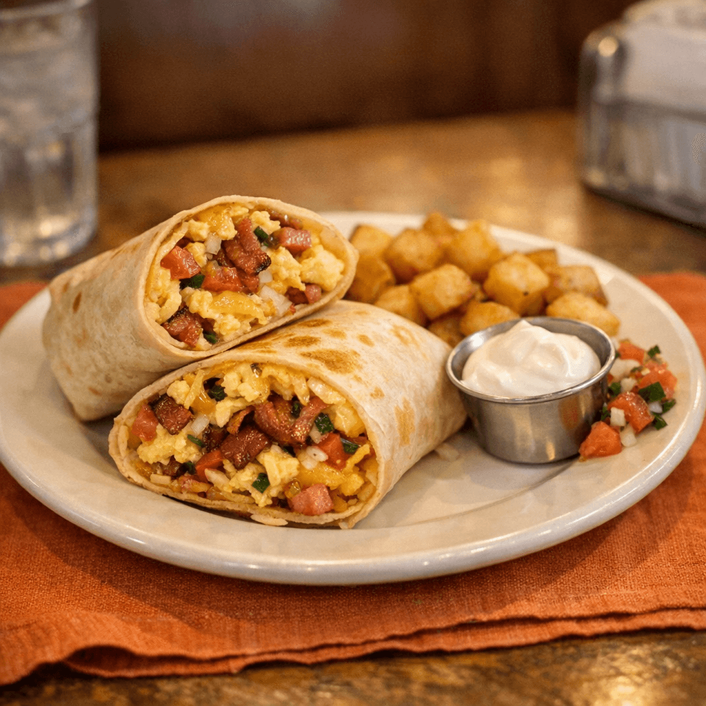 Breakfast Burrito (Ham or Bacon)