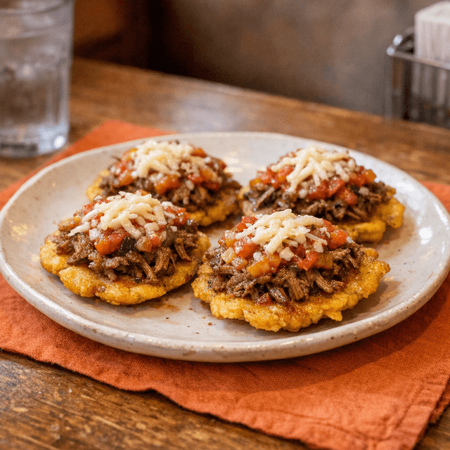 Patacones con Carne Desmechada (4)