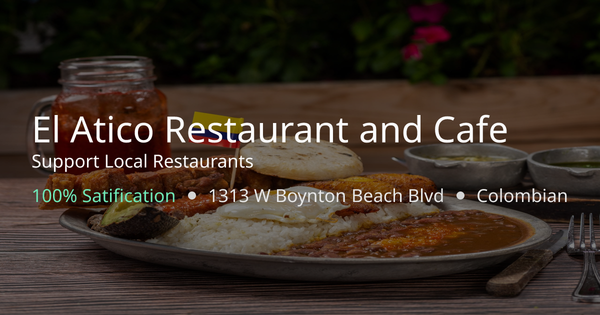 Menu El Atico Restaurant and Cafe | Best Arepas in Boynton Beach, FL